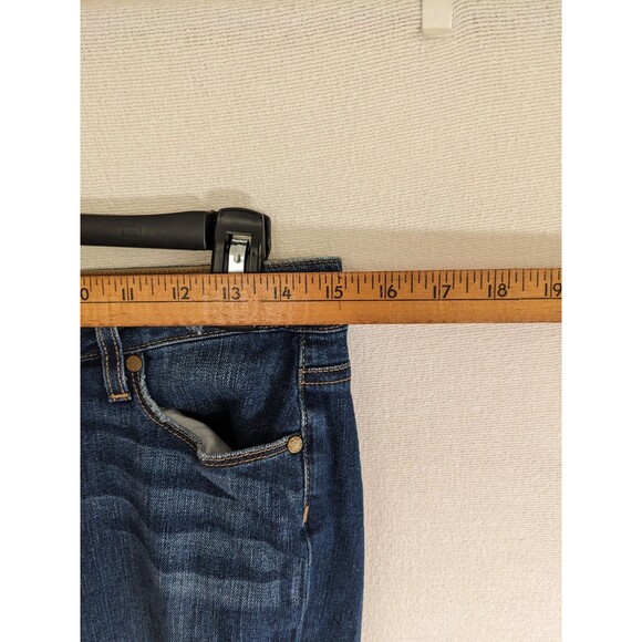 PAIGE Demin Jeans Jimmy Jimmy Low Rise Straight Cropped 90's Distressed Size 25 - Picture 13 of 14